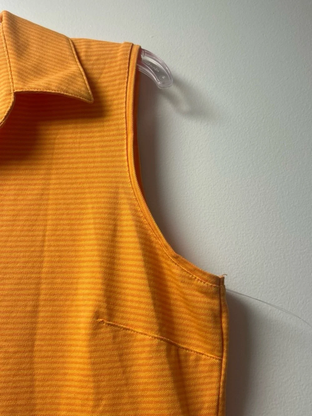 Nike Sleeveless Polo Tank Top in Orange